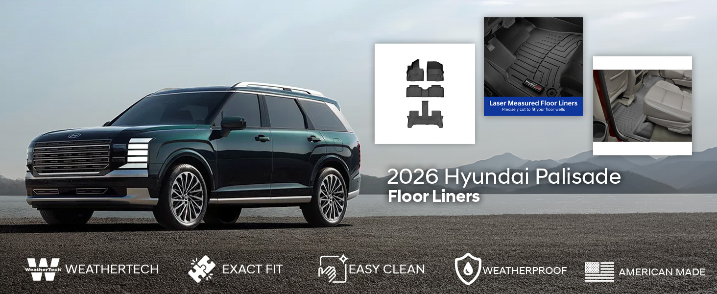 2026 Hyundai Palisade WeatherTech Floor Liners