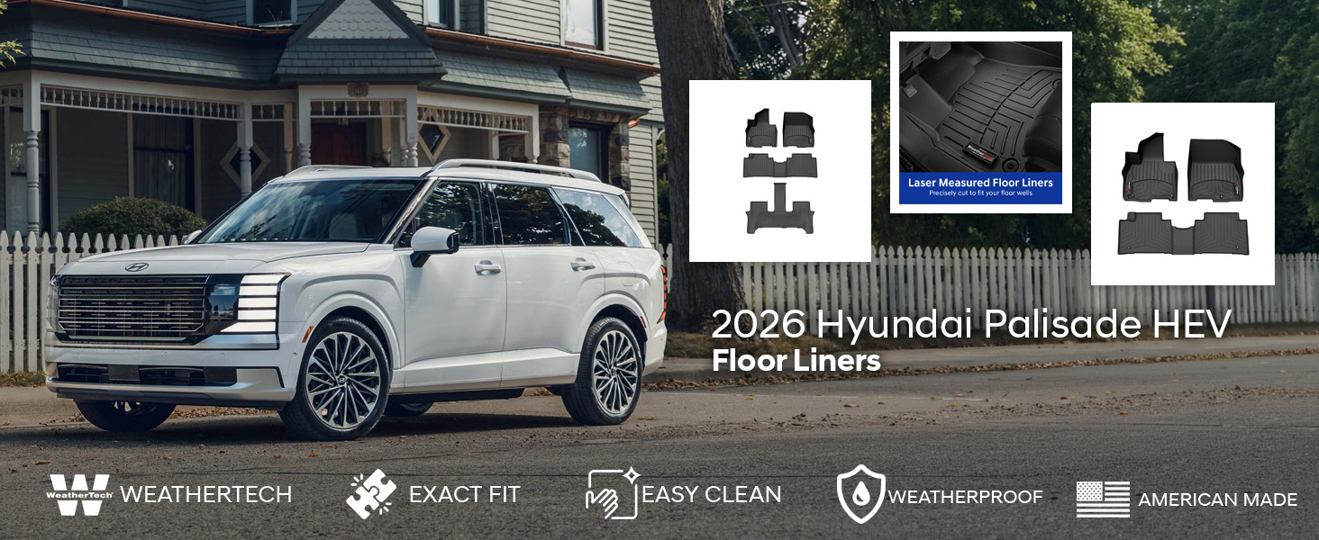 2026 Hyundai Palisade Hybrid WeatherTech Floor Liners