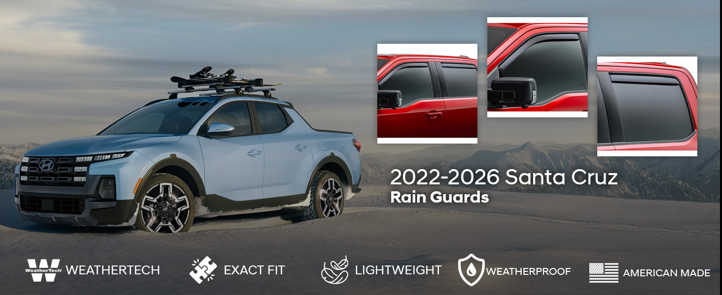 2022-2026 Hyundai Santa Cruz Rain Guards