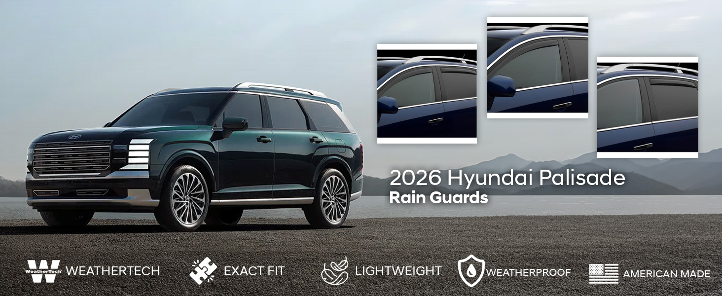 2026 Hyundai Palisade WeatherTech Rain Guards