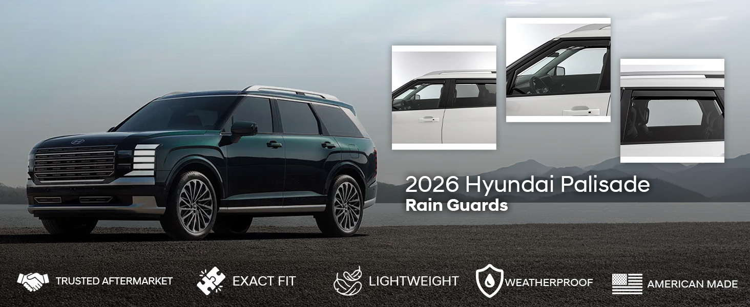 2026 Hyundai Palisade WeatherTech Rain Guards 2026 Hyundai Palisade WeatherTech Rain Guards