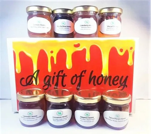 A Gift of Honey -8 Jars 1oz of Honey