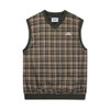 BUTTER GOODS Woods Plaid Vest Brown/Tan