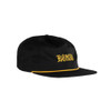 BONES WHEELS 5 Panel Black & Gold Snapback Hat
