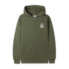 BUTTER GOODS Terrain Zip-Thru Hood Army