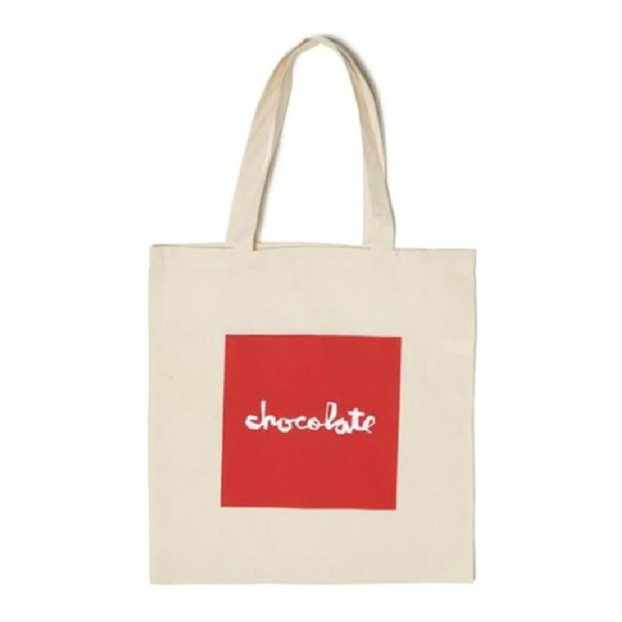 CHOCOLATE Red Square Tote Bag Natural