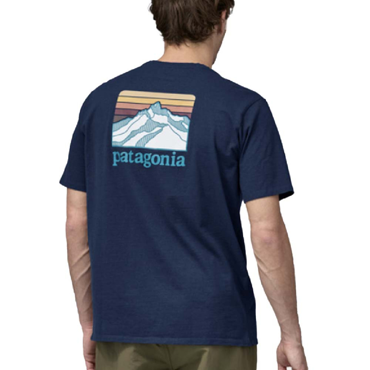 PATAGONIA Line Logo Ridge Pocket Responsibili-Tee Lagom Blue