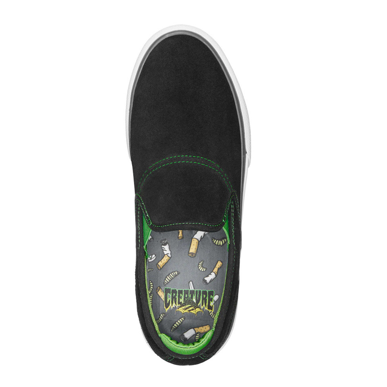 EMERICA x CREATURE Wino G6 Slip-On Shoes Black/Green