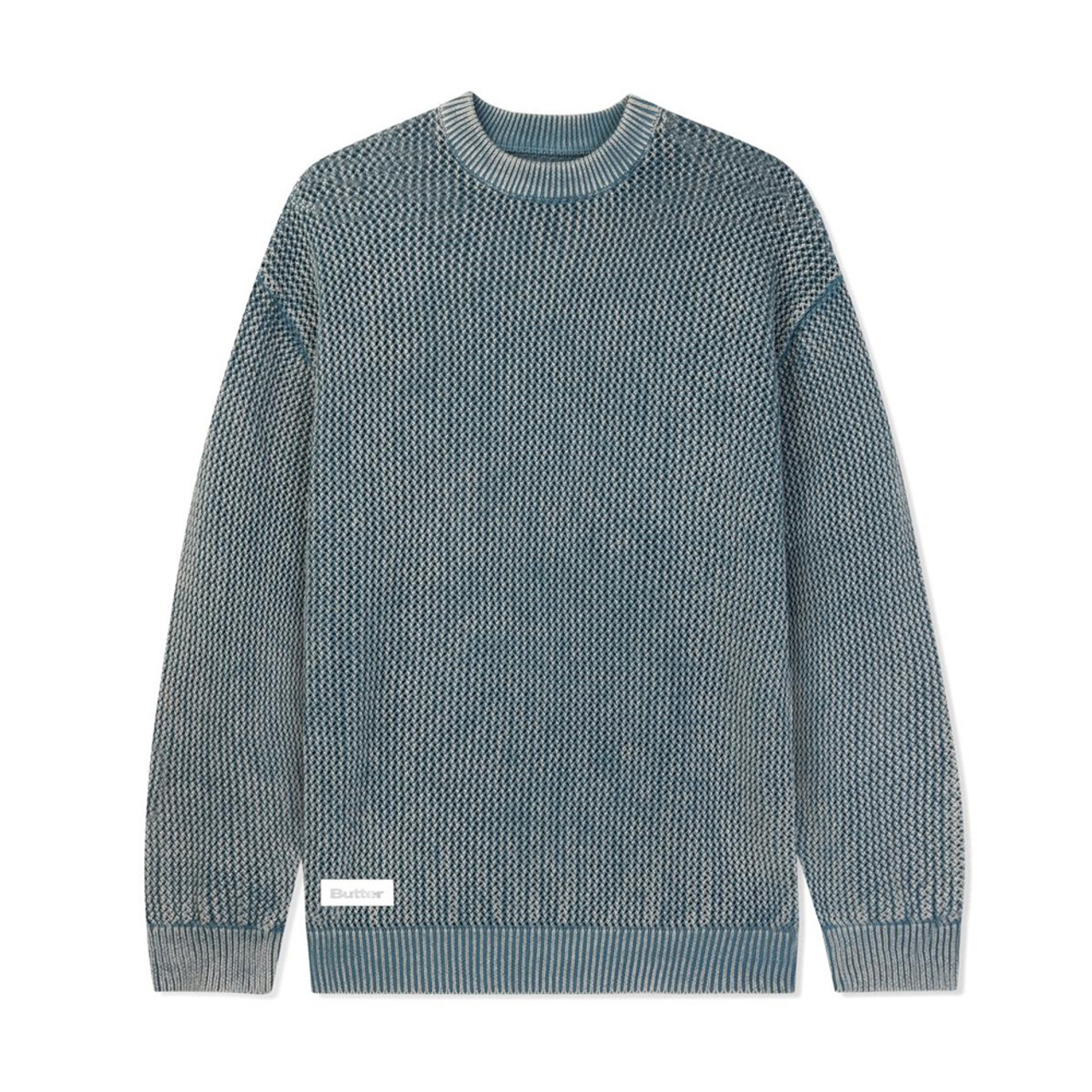 BUTTER GOODS Washed Knitted Sweater Navy