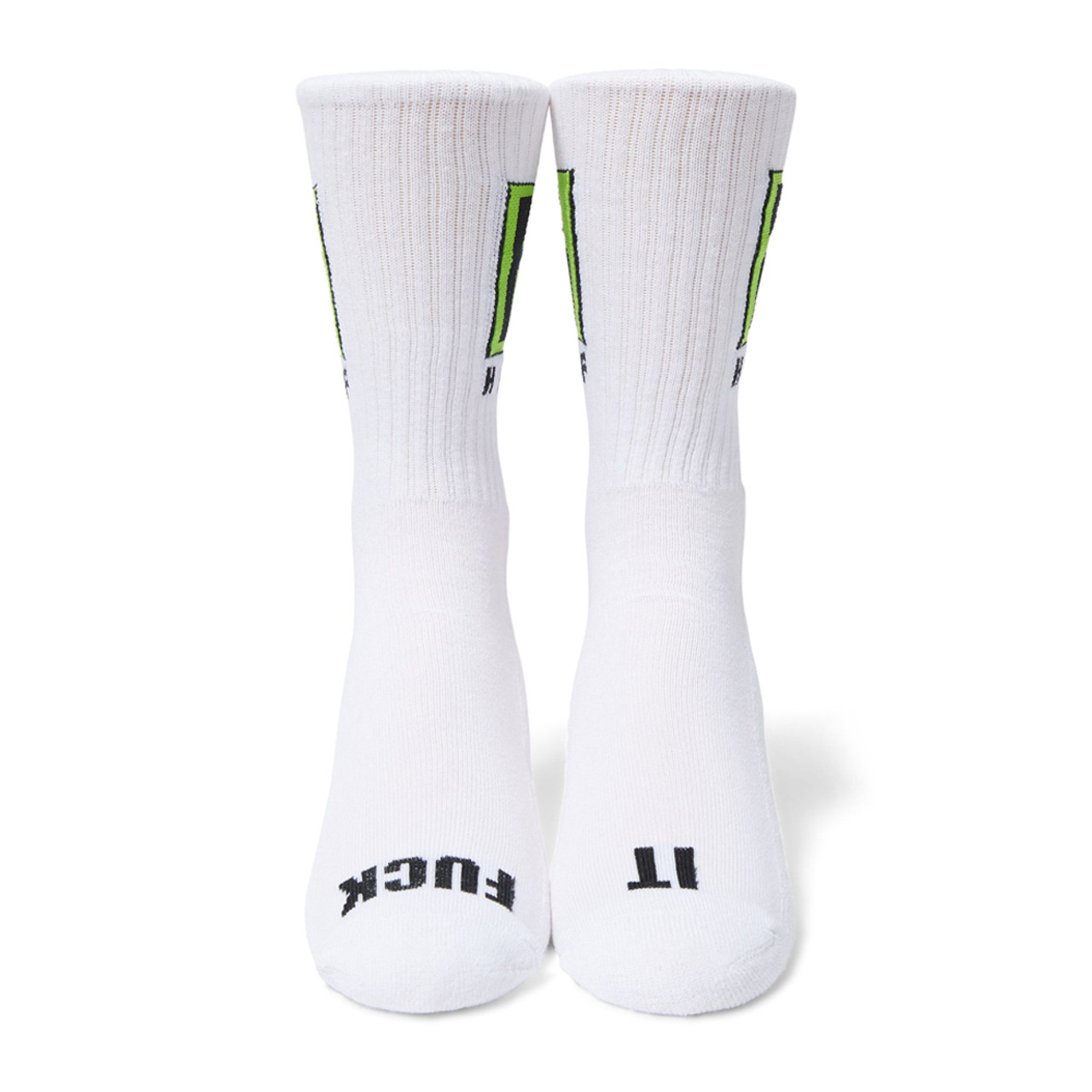 HUF Roads Crew Socks White