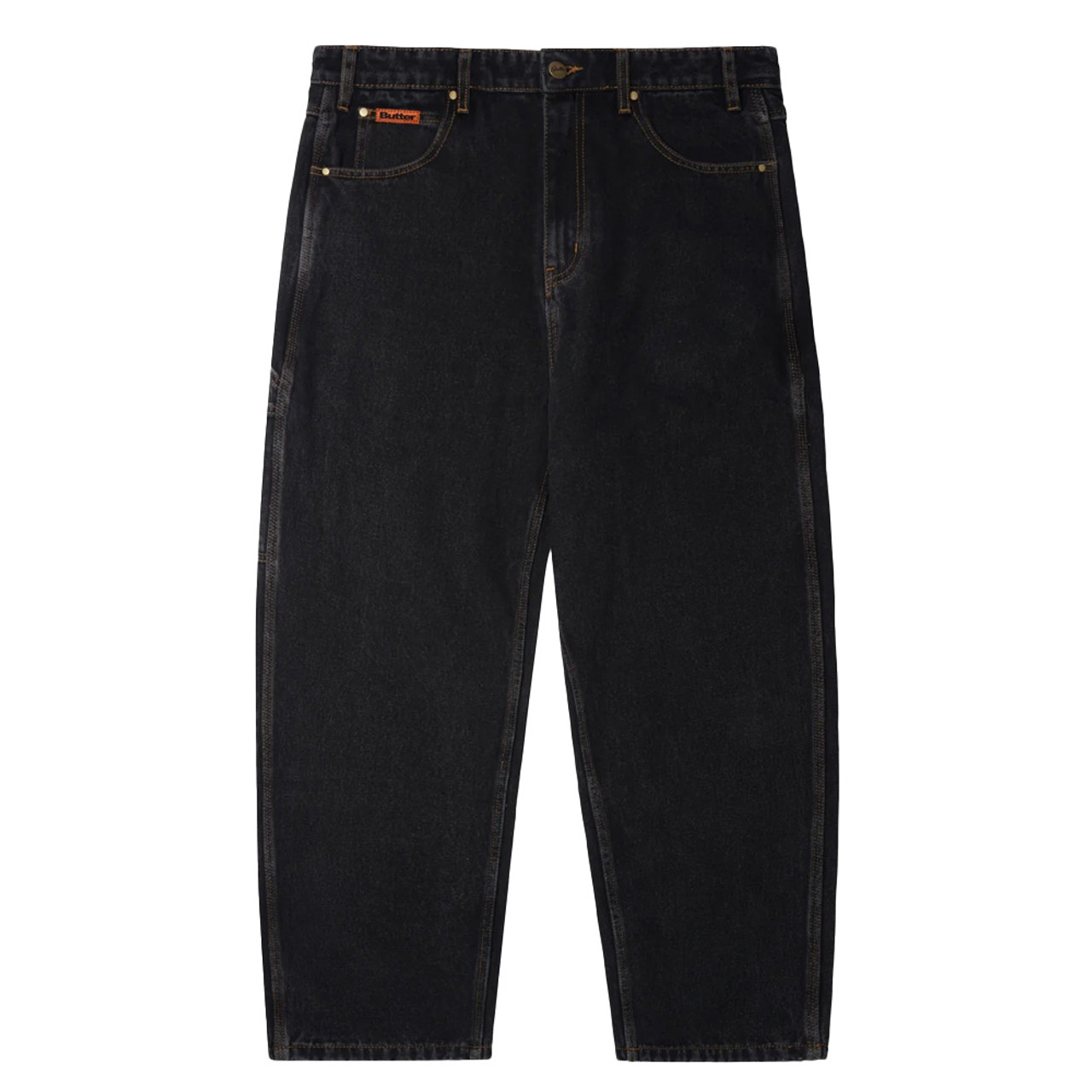 BUTTER GOODS Baggy Denim Jeans Washed Black