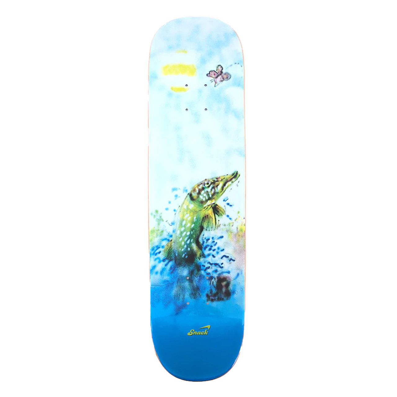 SNACK May Great Northern Pike Blue Skateboard Deck 8.25