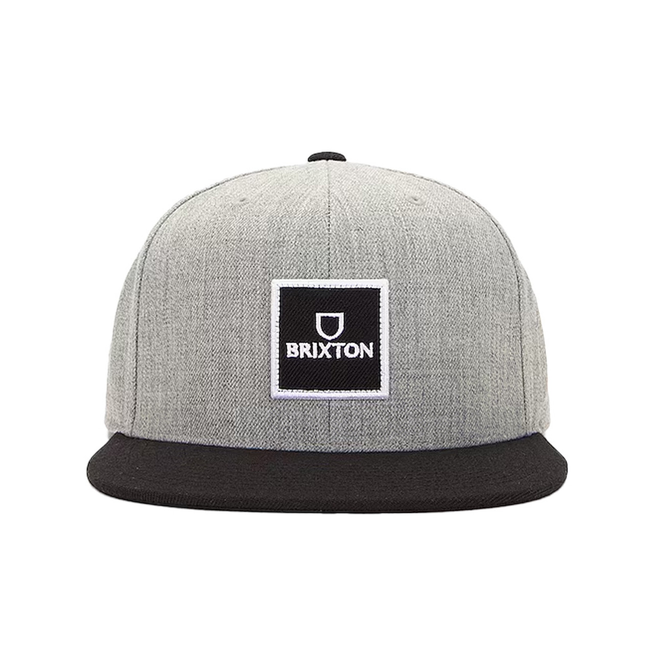 BRIXTON Alpha MP Snapback Cap Heather Grey/Black