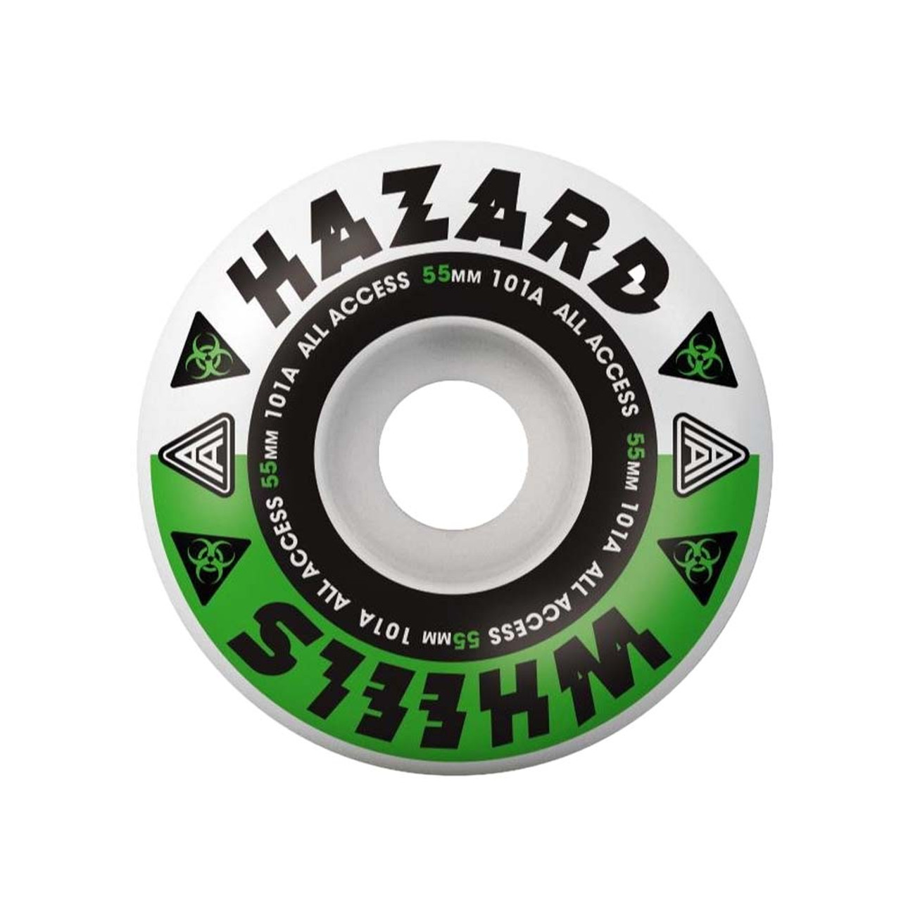 HAZARD Melt Down All Access Radial Wheels White/Green 55mm