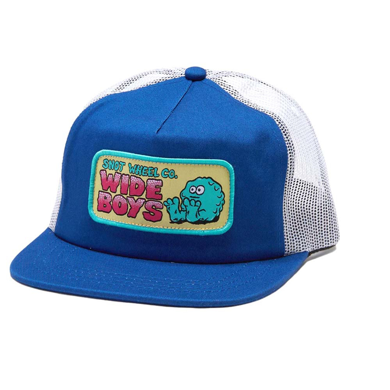 SNOT WHEEL CO Wide Boy Patch Trucker Blue Hat