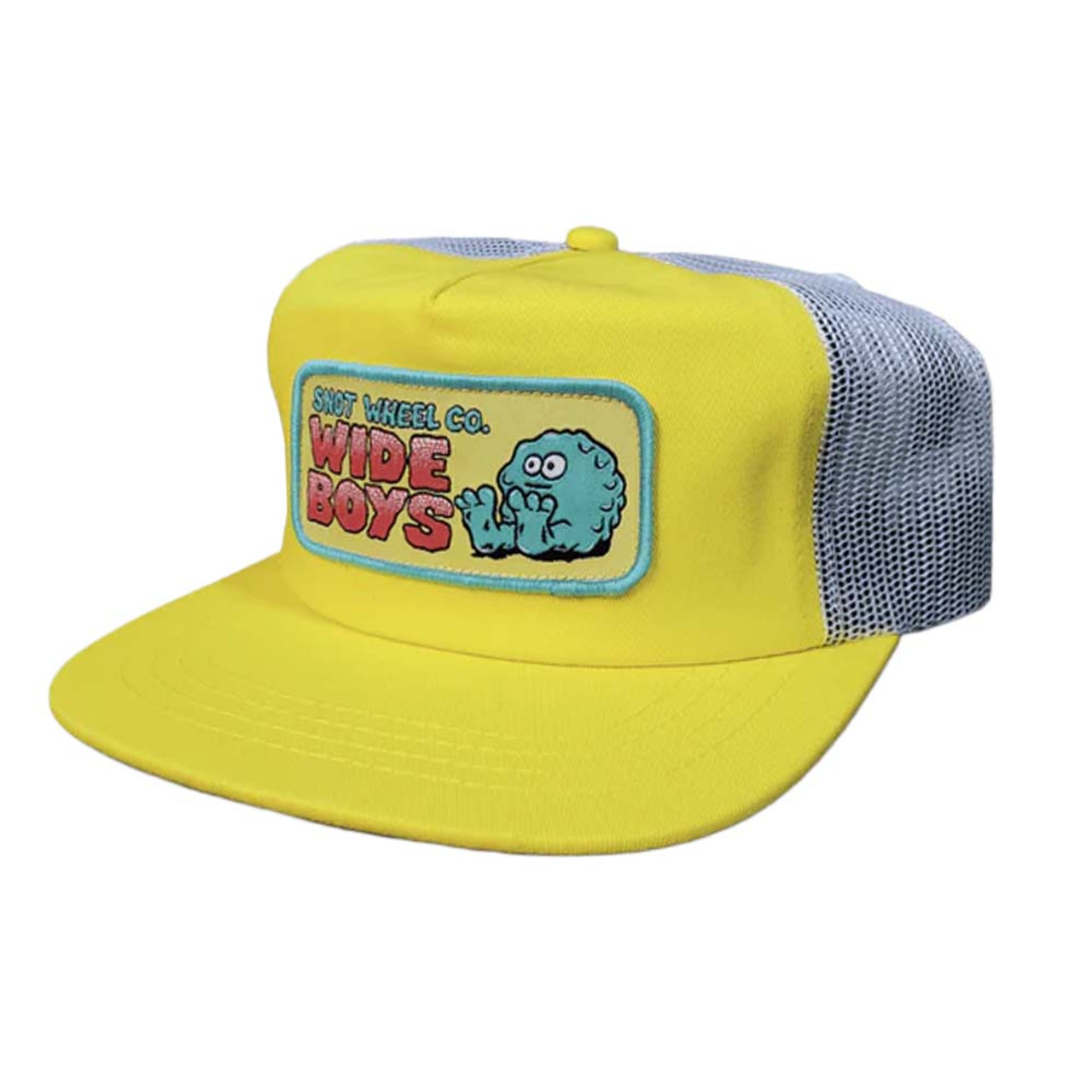 SNOT WHEEL CO Wide Boy Patch Trucker Yellow Hat