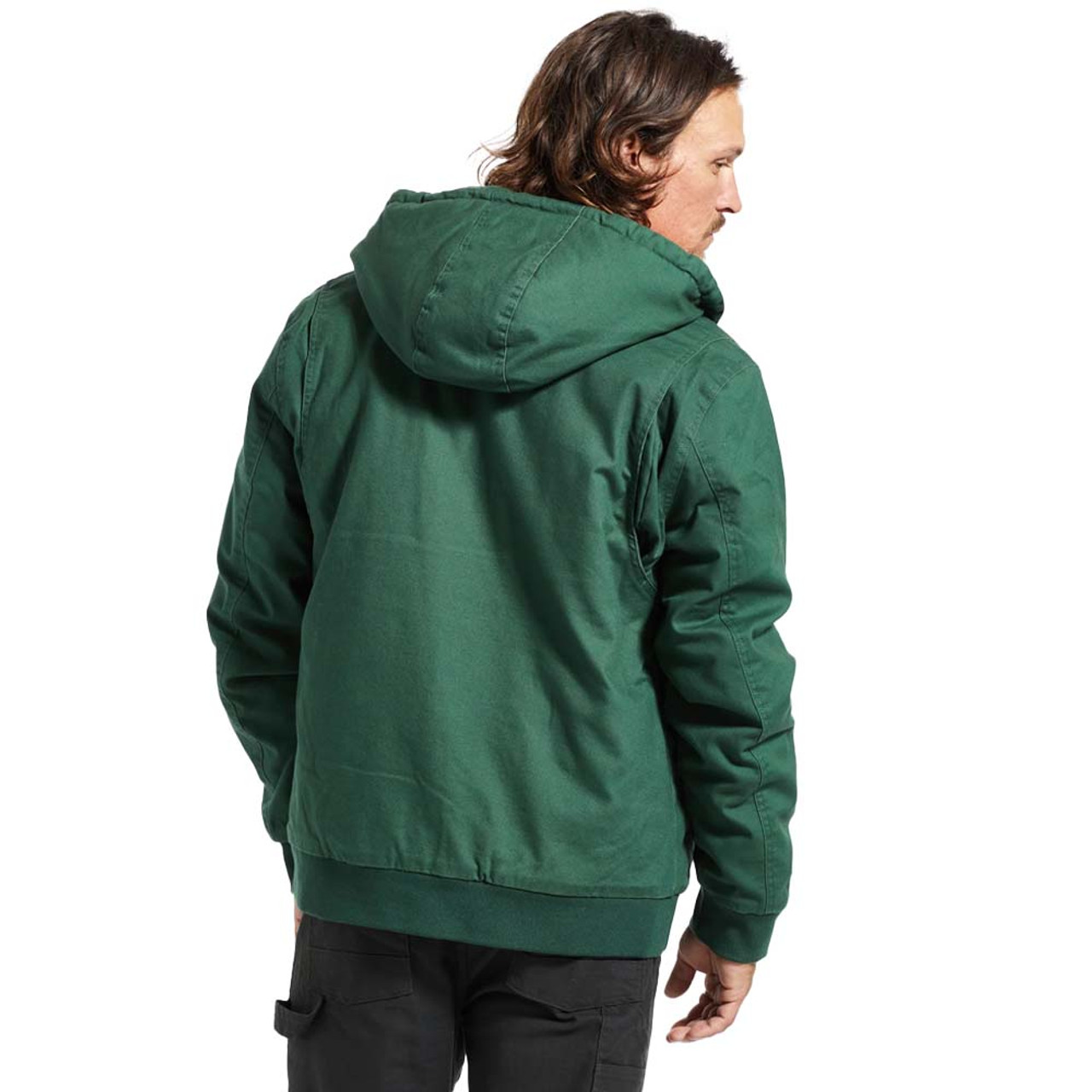 BRIXTON Builders Zip Hood Pine Needle Jacket