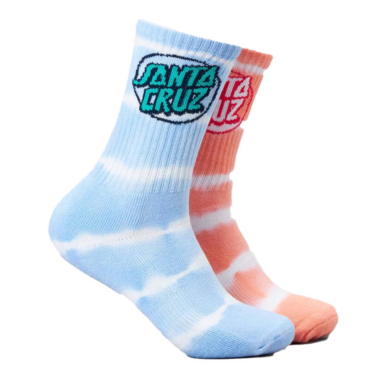 SANTA CRUZ Tte Dot Youth Socks Vintage Blue Tie Dye 2PK