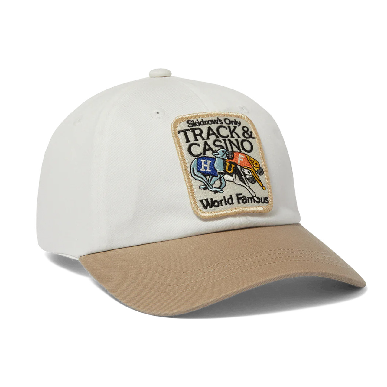 HUF Long Shot Curved 6 Panel Hat White/Tan