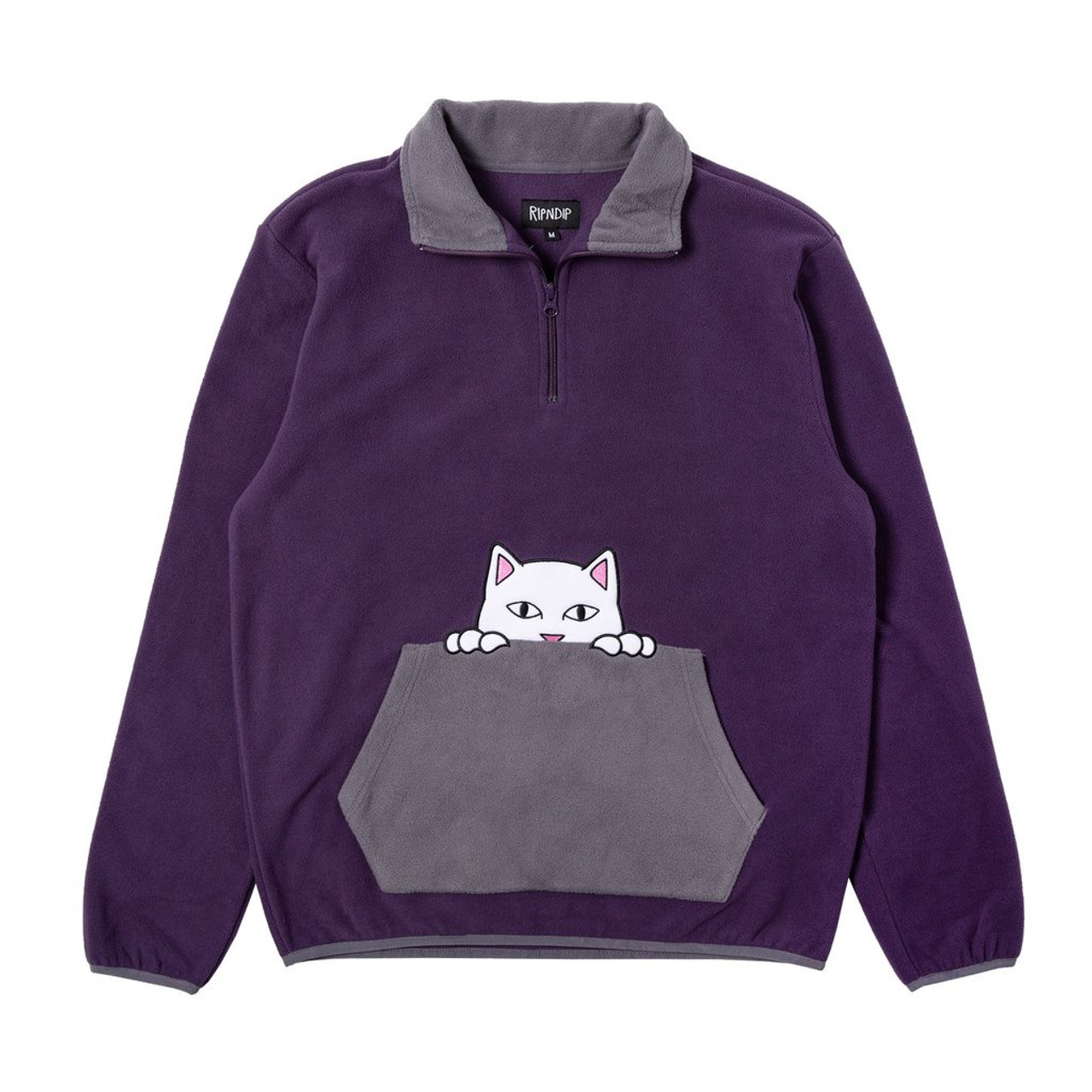 Rip N Dip Peeking Nerm Brushed Fleece Half Zip Sweater Fleece