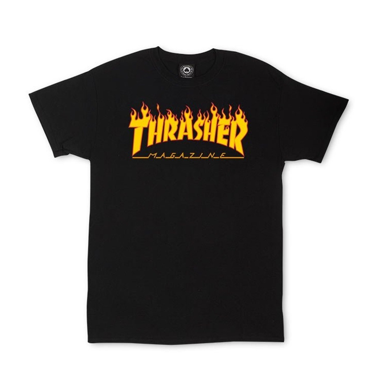 THRASHER Flame Logo Tee Black