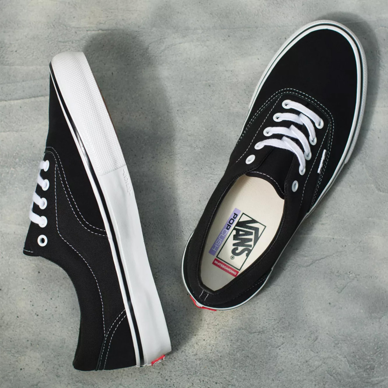 VANS Skate Era Shoes Black White Trilogy Skateboards