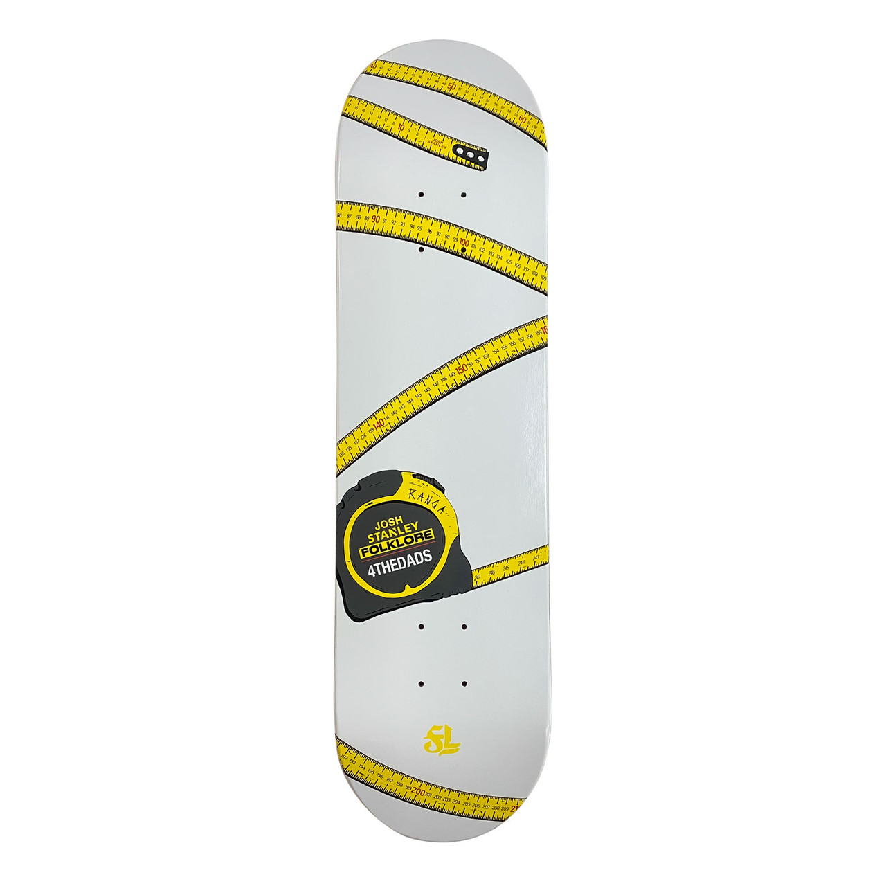 FOLKLORE Josh 'Ranga' Stanley Pro Model Skateboard Deck White 8.25