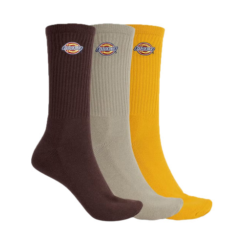 DICKIES Classic Logo Socks Brown/Desert Sand/Yellow