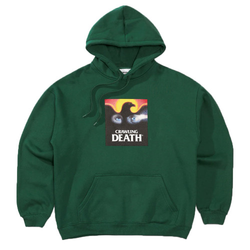 CRAWLING DEATH Eagle Eyes Heavyweight Hood Forest Green