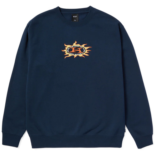 HUF Morning Fire Crewneck Navy