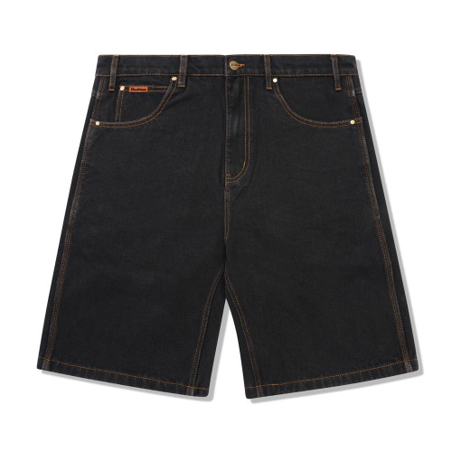 BUTTER GOODS Baggy Denim Shorts Washed Black