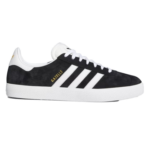 ADIDAS Gazelle ADV Shoes Black/White/Gold Metallic