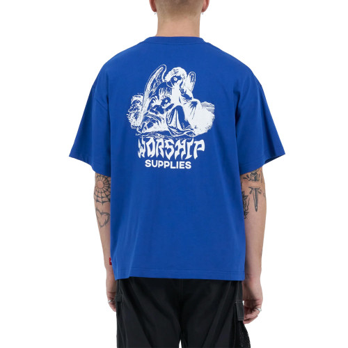 WORSHIP Lean On Me Over Size Tee Blue