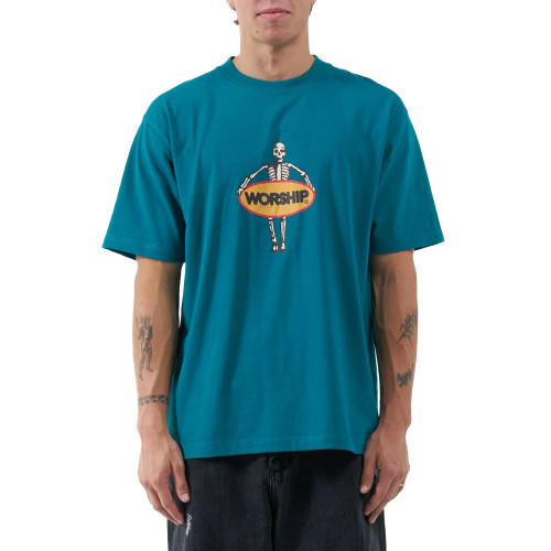 WORSHIP Lay Doubt Tee Deep Lake Green