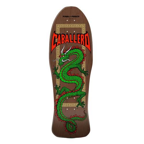 POWELL PERALTA Caballero Chinese Dragon Brown Stain Skateboard Deck 10"