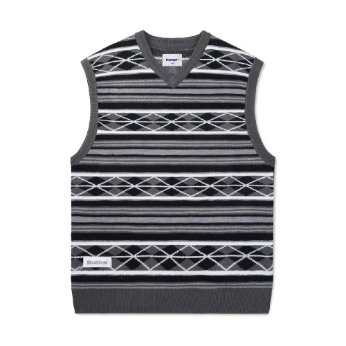 BUTTER GOODS Wilson Knitted Vest Black