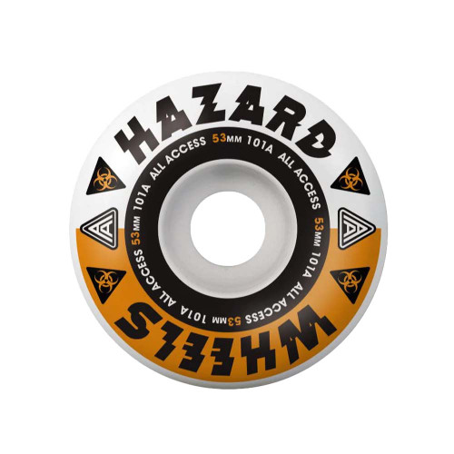 HAZARD Melt Down All Access Radial Wheels White/Orange 53mm