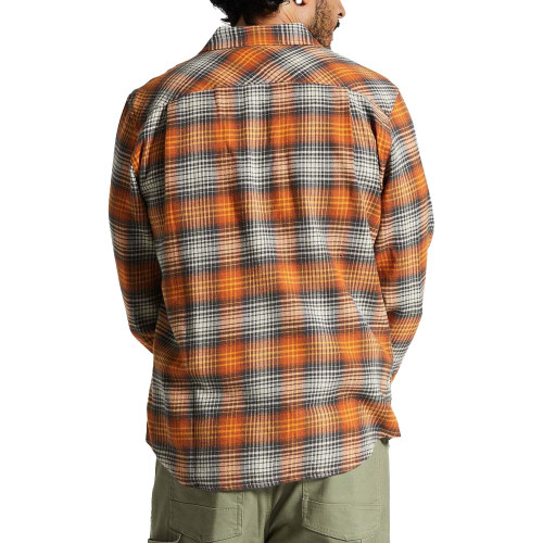 BRIXTON Bowery Lightweight Ultra Soft Flannel Terracotta/Black