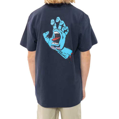 SANTA CRUZ Screaming Hand Boys Tee Navy