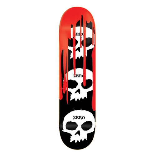 ZERO 3 Skull Blood Black/White/Red Skateboard Deck 7.75