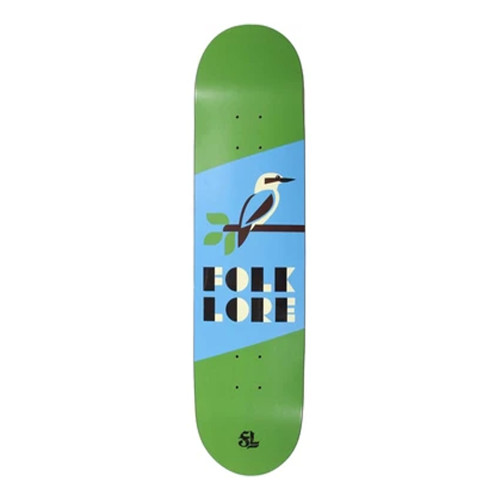 FOLKLORE Kookaburra Green Skateboard Deck 8.5