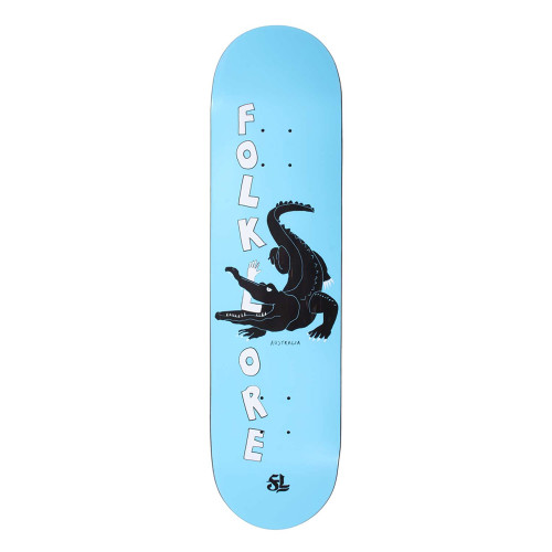 FOLKLORE Croc Blue Skateboard Deck 8.25