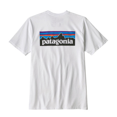 PATAGONIA P-6 Logo Responsibility Tee White - Trilogy Skateboards