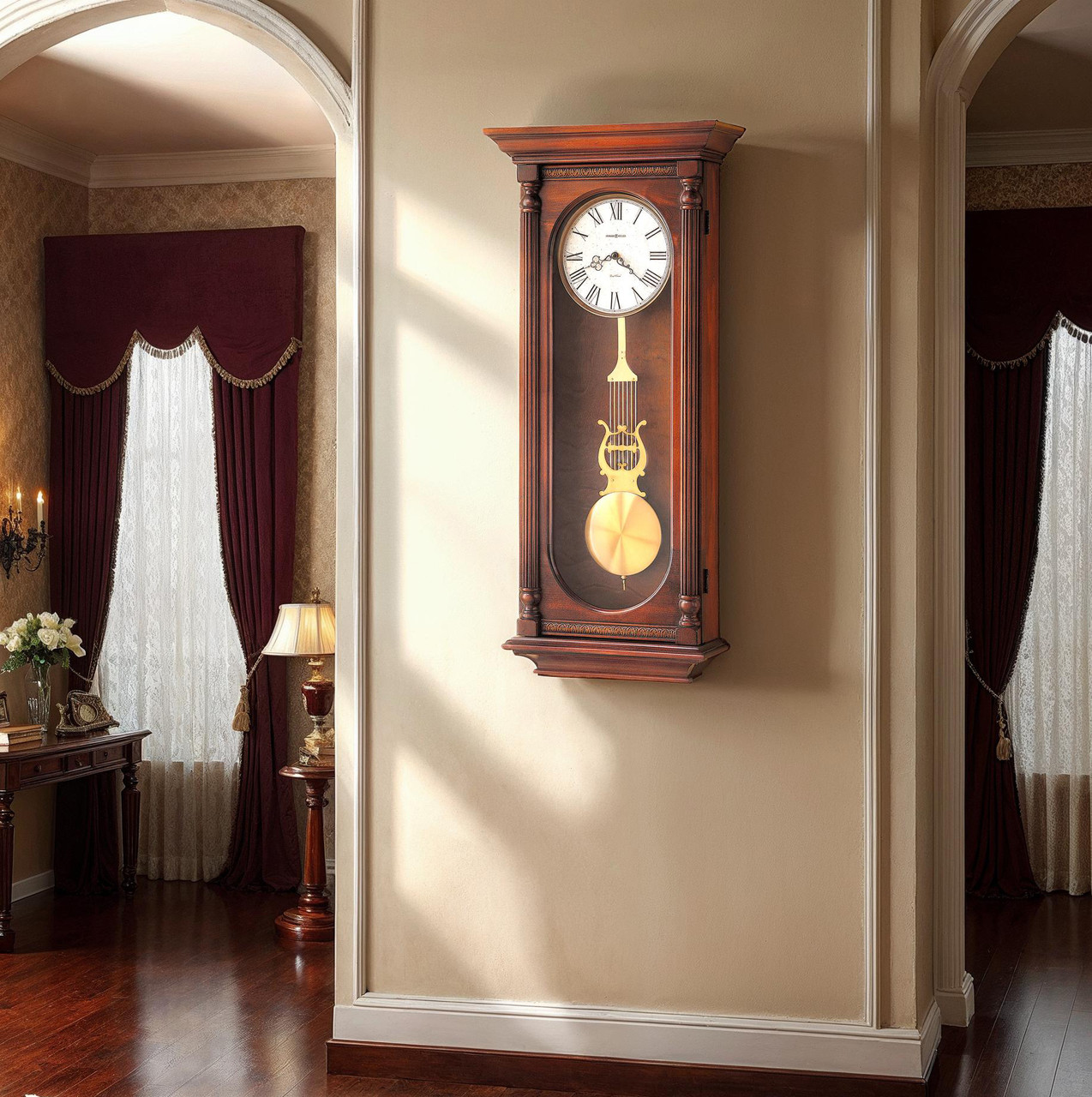 Howard Miller 壁掛け時計　ヴィンテージ　アンティーク　イームズ Chiming Wall Clocks 620-192 Helmsley by Howard Miller