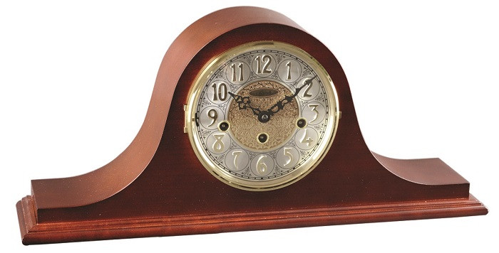 Key-Wound Mantel Clock 21134-N90340 Laurel (Cherry Finish) by Hermle