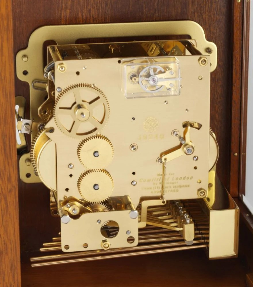 Key-Wound Mantel Clock C4211TCH Georgian Walnut by Comitti