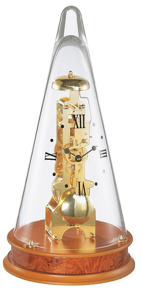 ヘルムレ　機械式置時計　月齢付き　時報チャイム付き　横スケルトン Skeleton Clock 23025-Q70721 Lakin (Blue) by Hermle