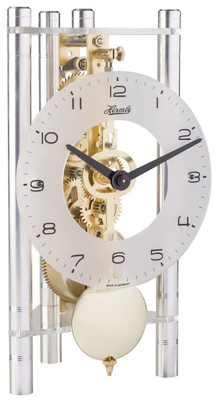 Skeleton Clock 23025-Q70721 Lakin (Blue) by Hermle