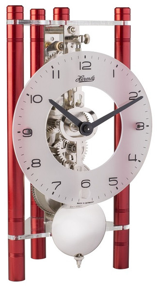 Hermle Skeleton Clock 23025-360721i Lakin (Red)