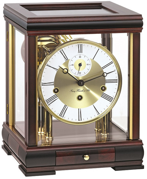 Hermle社製ゼンマイ式時計、祝奏の調べ Key-Wound Mantel Clock 22998-160352i Bergamo (Cherry finish) by Hermle
